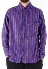 PURPLE STONEWASH STRIPE Full Button Shirt
