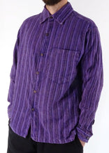 PURPLE STONEWASH STRIPE Full Button Shirt