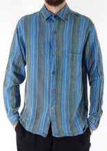TURQUOISE STONEWASH STRIPE Full Button Shirt
