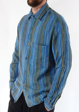 TURQUOISE STONEWASH STRIPE Full Button Shirt
