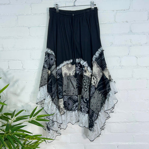 Sabrina Lace Trim Midi Skirt