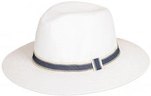 Unisex Straw Fedora with Blue Band Robert