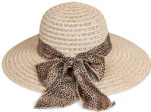 Roberta Wide Brim Straw with Scarf