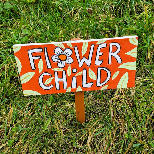 'Flower Child' Sign Post