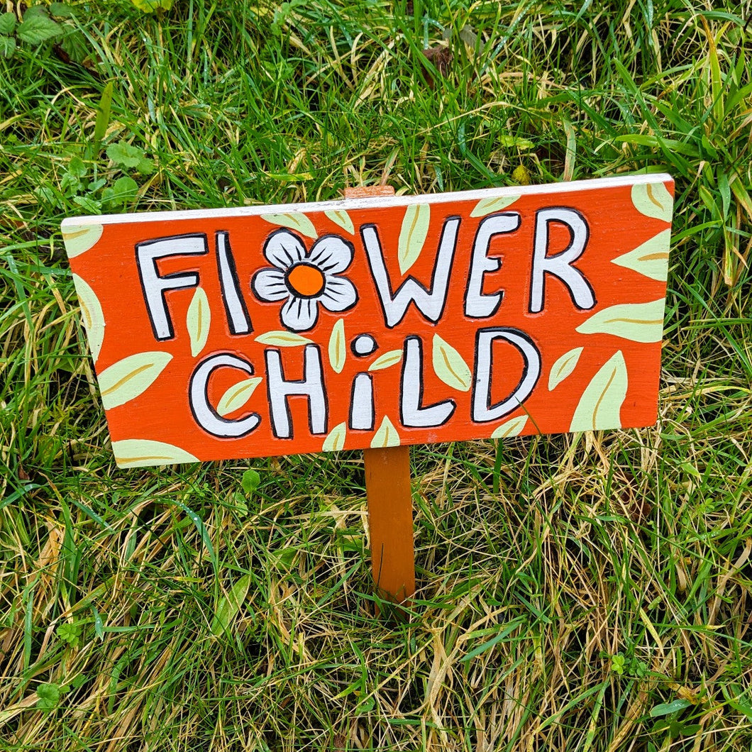 'Flower Child' Sign Post