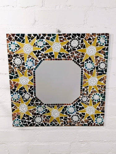 Multi Sun Square Mirror 50cm