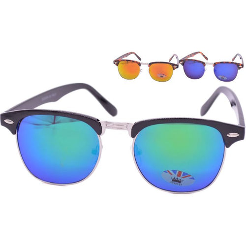 Mirrored Clubmaster Sunglasses