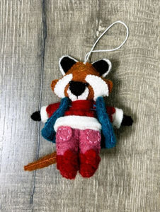 Fox in Gilet Felt Hanging