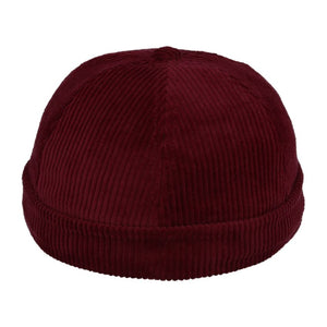 Burgundy Cord Docker Hat