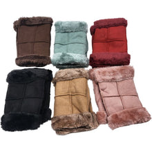 Fingerless Faux Leather & Fur Gloves