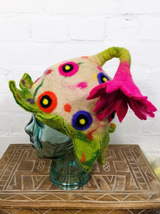 Thubelina Felt Flower Hat - with Topper