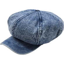 Big Apple Aged Denim NEWSBOY CAP