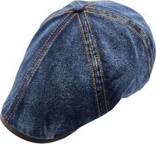 Fabrice Denim 6 Panel Denim Flat Cap