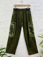 Jeri Full Length Stonewash Sun Print Cargo Pants