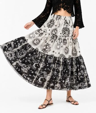 Sun Starburst Tiered Bottom Skirt