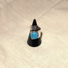 Wrap Around Stone Ring - Hammered