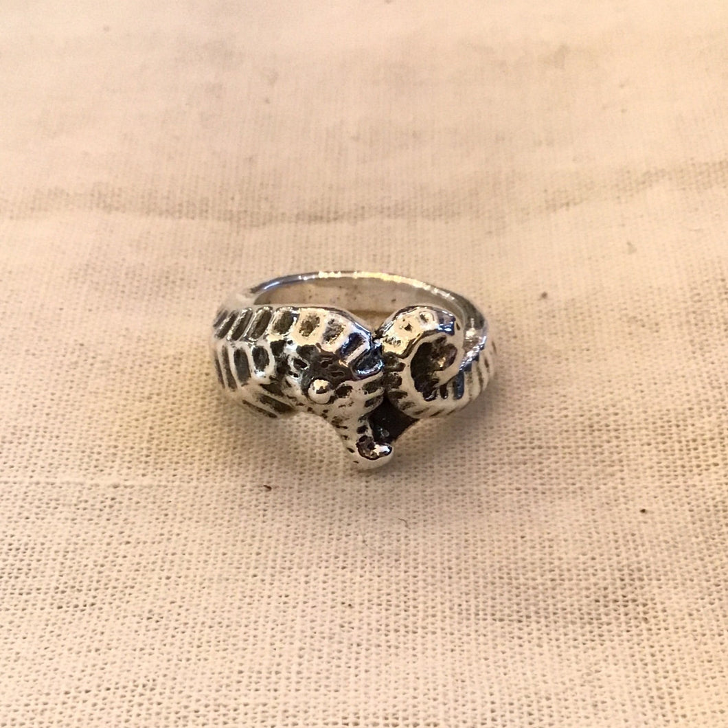 Seahorse Wrap Silver Ring