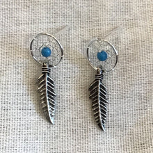 Single Feather Dreamcatcher Studs 10mm