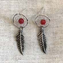 Single Feather Dreamcatcher Studs 10mm
