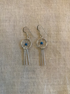 No Feather Turquoise Dreamcatcher Earrings