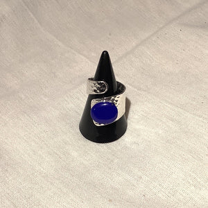 Wrap Around Stone Ring - Hammered