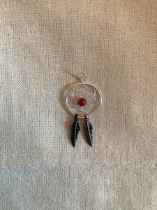 Double Feather Dreamcatcher Pendant