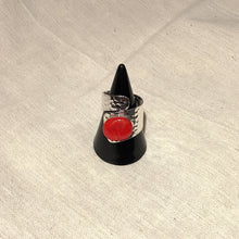 Wrap Around Stone Ring - Hammered