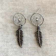 Single Feather Dreamcatcher Studs 10mm
