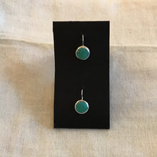 Stone Circle Drop Earrings