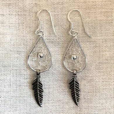 Teardrop Dreamcatcher Earrings 12mm