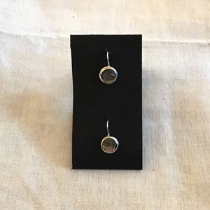 Stone Circle Drop Earrings