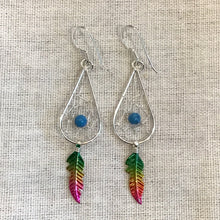 Two-Tone Teardrop Dreamcatcher Earrings 12mm