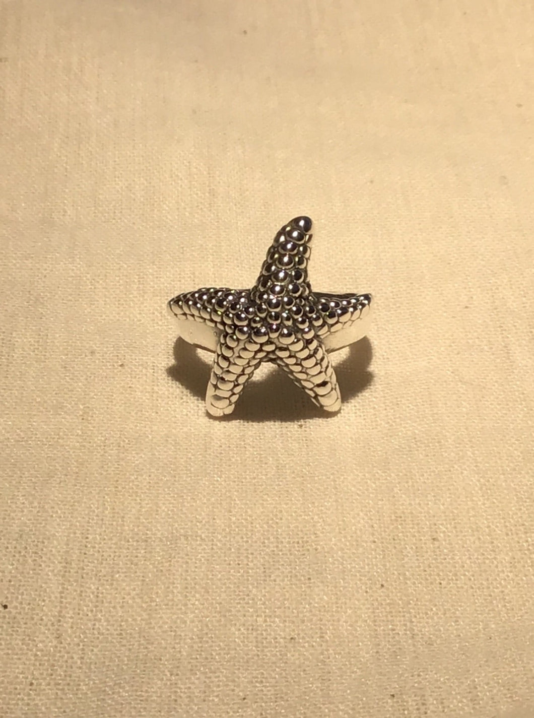 Spotty Starfish Silver Ring