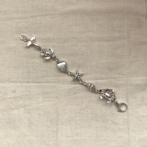 Sealife Silver Charm Bracelet