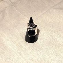 Wrap Around Stone Ring - Hammered