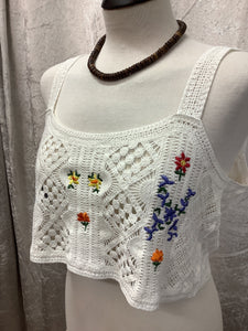 Floral Crochet Crop Top