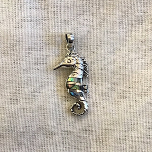 Stone Striped Seahorse Pendant