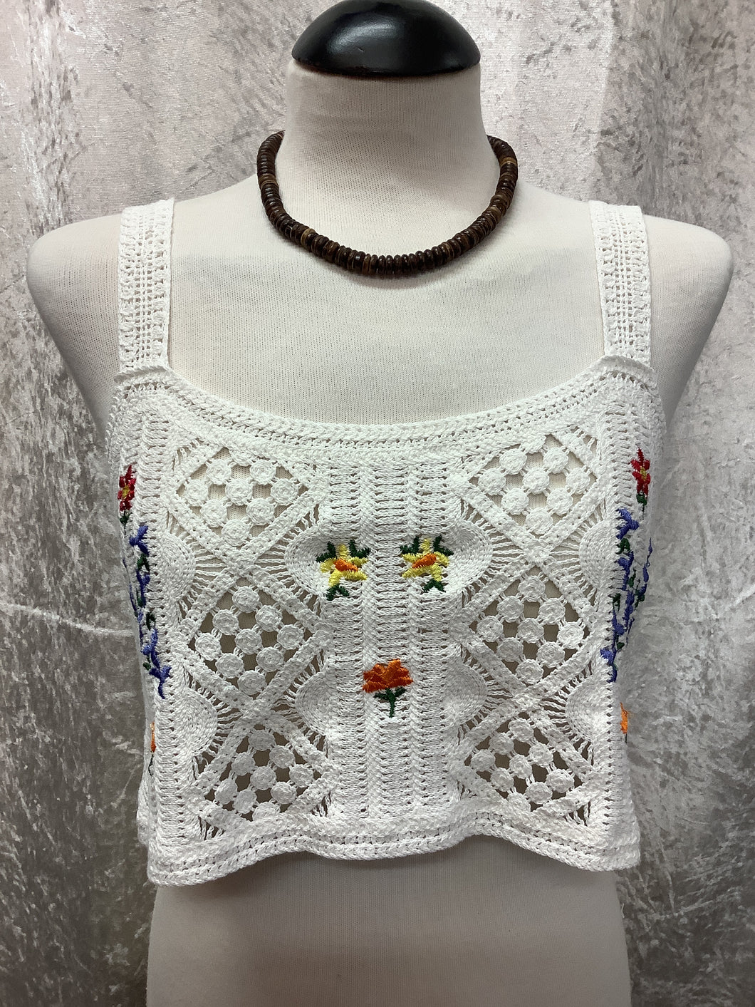 Floral Crochet Crop Top