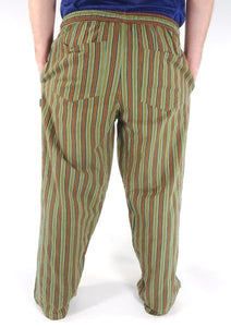 Green STRIPE CARGO POCKET Trousers