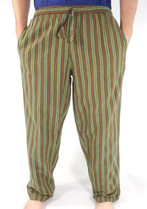 Green STRIPE CARGO POCKET Trousers