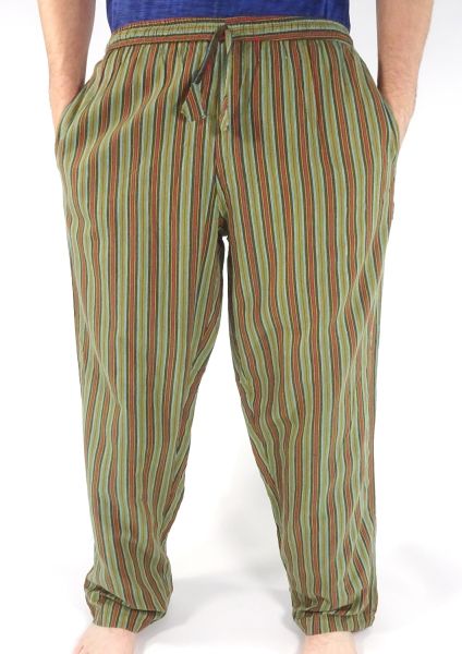 Green STRIPE CARGO POCKET Trousers
