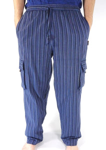 Navy Stripe CARGO POCKET Trousers