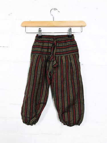 10 Years Green Kids Harem Trousers - 100% Cotton