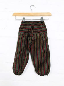 4 Years Green Kids Harem Trousers - 100% Cotton
