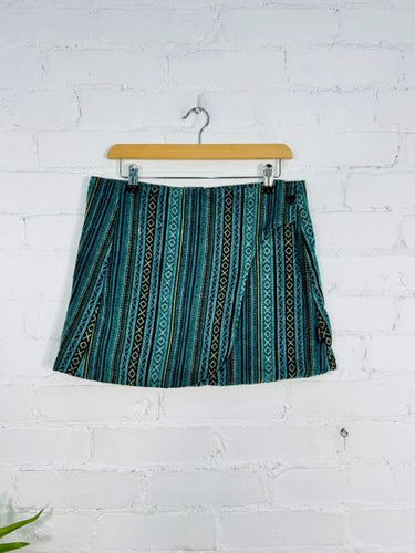 Ikat Wrap Short Skirt