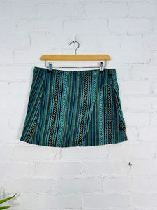 Ikat Wrap Short Skirt