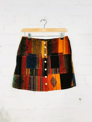 Patchwork Mini Skirt