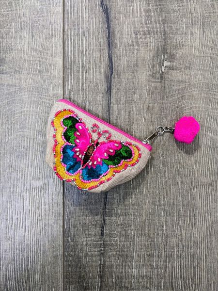 Butterfly Embroidered Purse