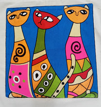 Trinity Cubist 3 Cats  Embroidered Cushion Covers