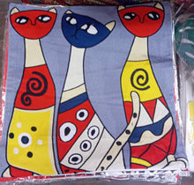 Trinity Cubist 3 Cats  Embroidered Cushion Covers